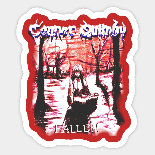 Connor Quimby - Fallen (Red) Sticker by Large Clothing